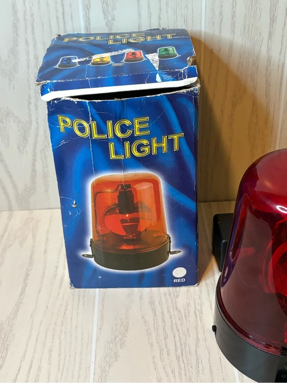 Vintage Party Rotating Flashing DJ Light Red Motion Police Tested